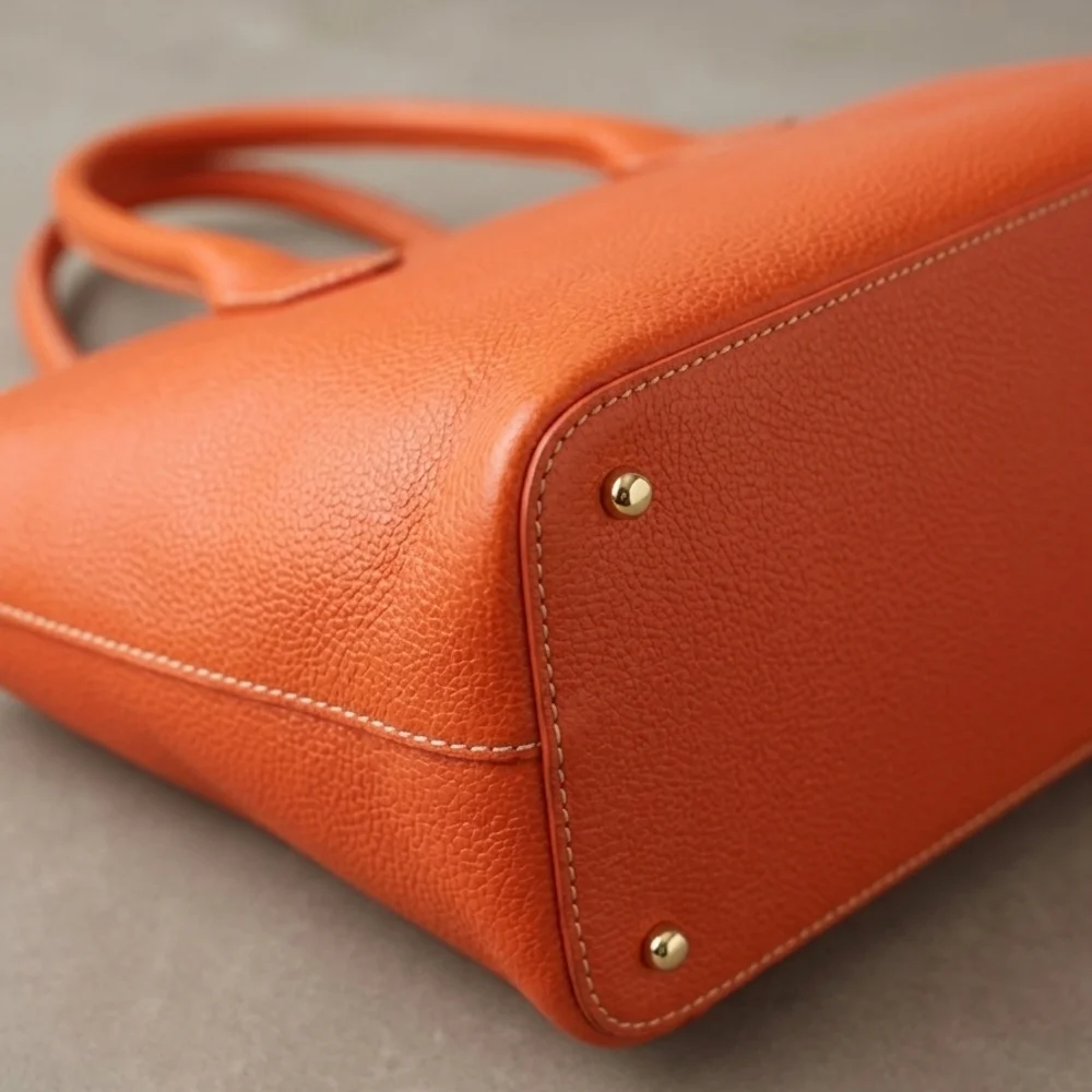 Kate Spade Orange Leather Satchel – Polka Dot Interior| MSRP $298